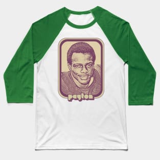 Walter Payton / Retro Aesthetic Fan Design Baseball T-Shirt